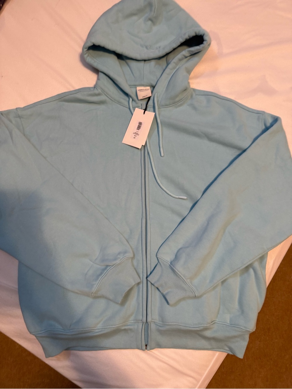 🩵 Aritzia Sweatfleece Mega Zip Hoodie — Panorama Blue — XS/TP — NWT 🩵